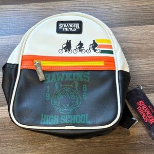 NWT Stranger Things Hawkins High School 12-inch multi-colored mini backpack